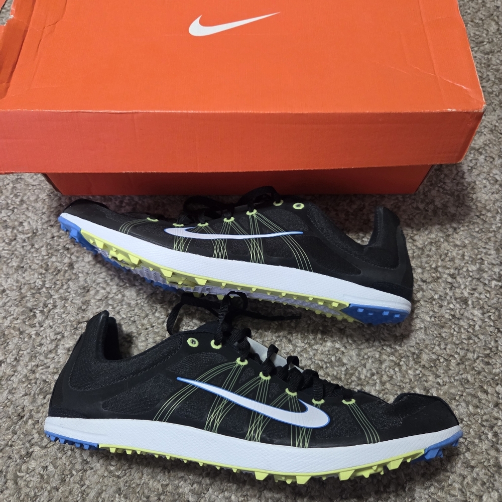 Nike Victory‎ XC Black Track Field Running Shoes Men's US 9 NEW